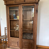 Armoire vitrée bois brut
