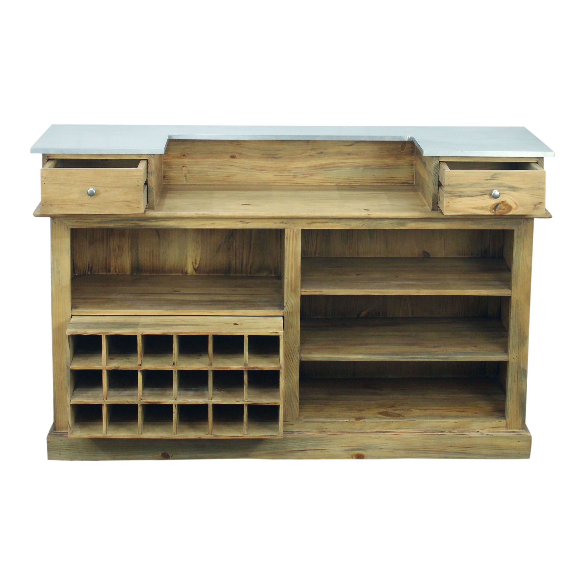 Bar industriel en bois massif