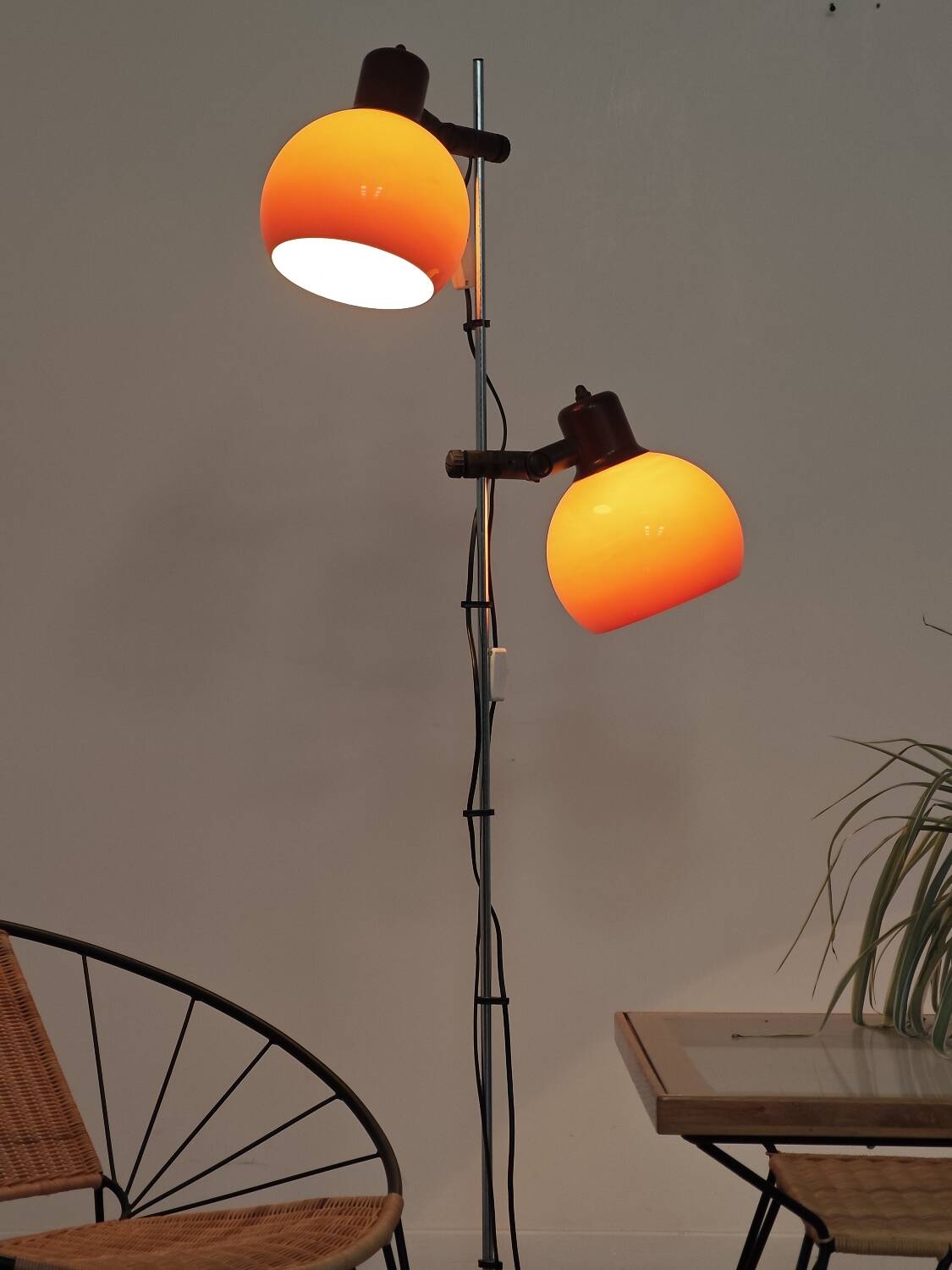 Adjustable Space Age Eye Ball Floor Lamp Hungary 1960