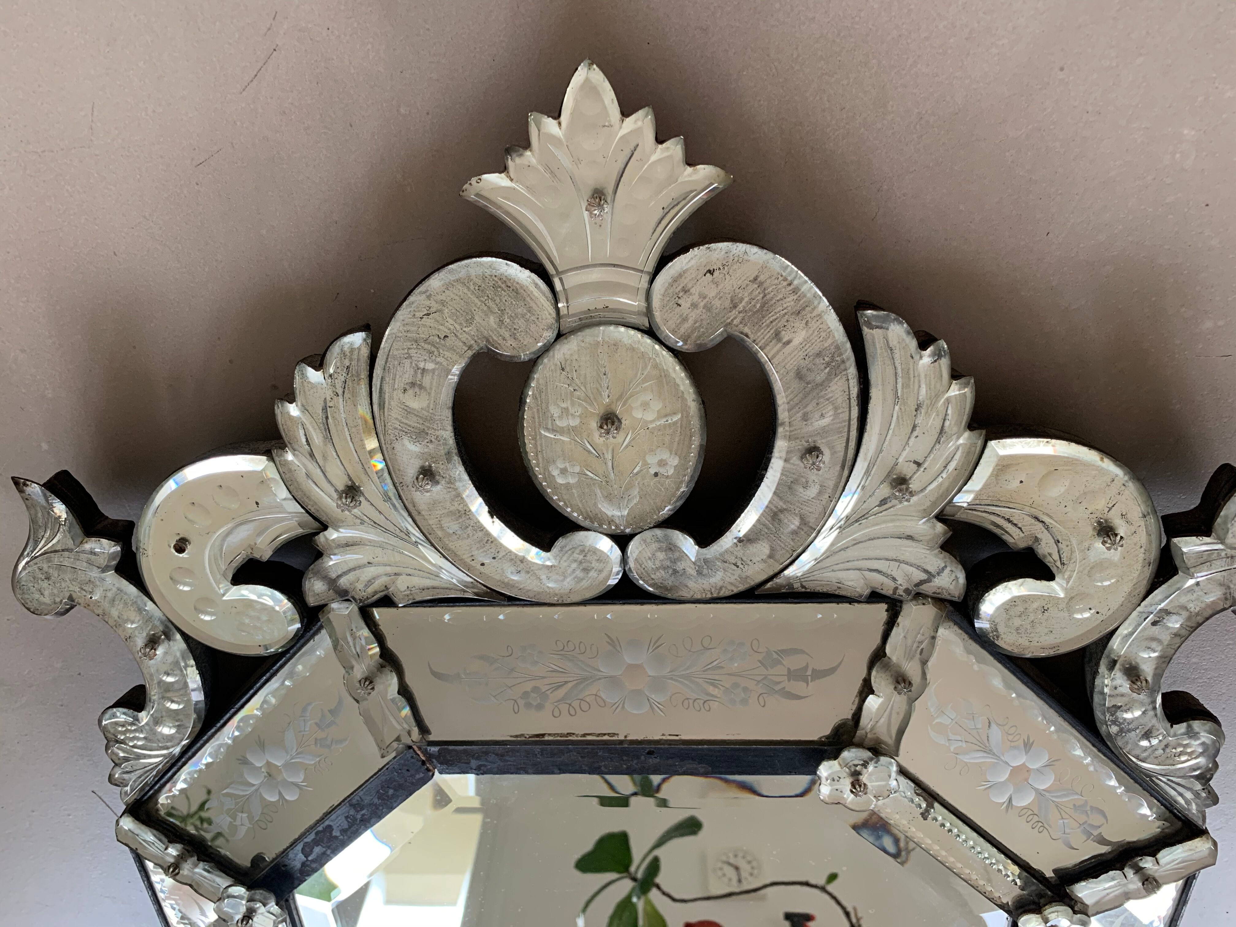 Ancient Venetian mirror  65x113cm