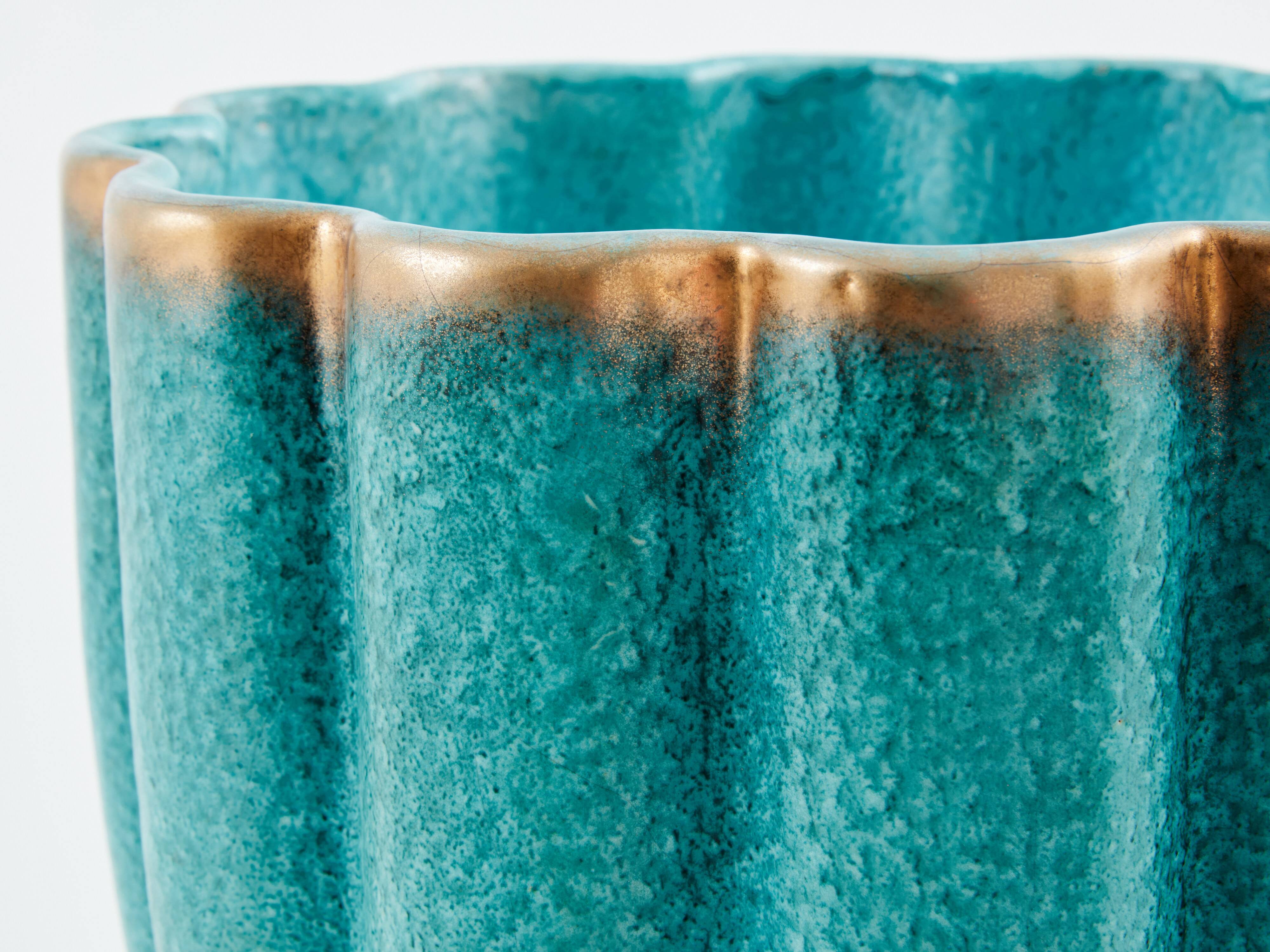 Gabriele Bicchioni large Italian ceramic vase circa 1930