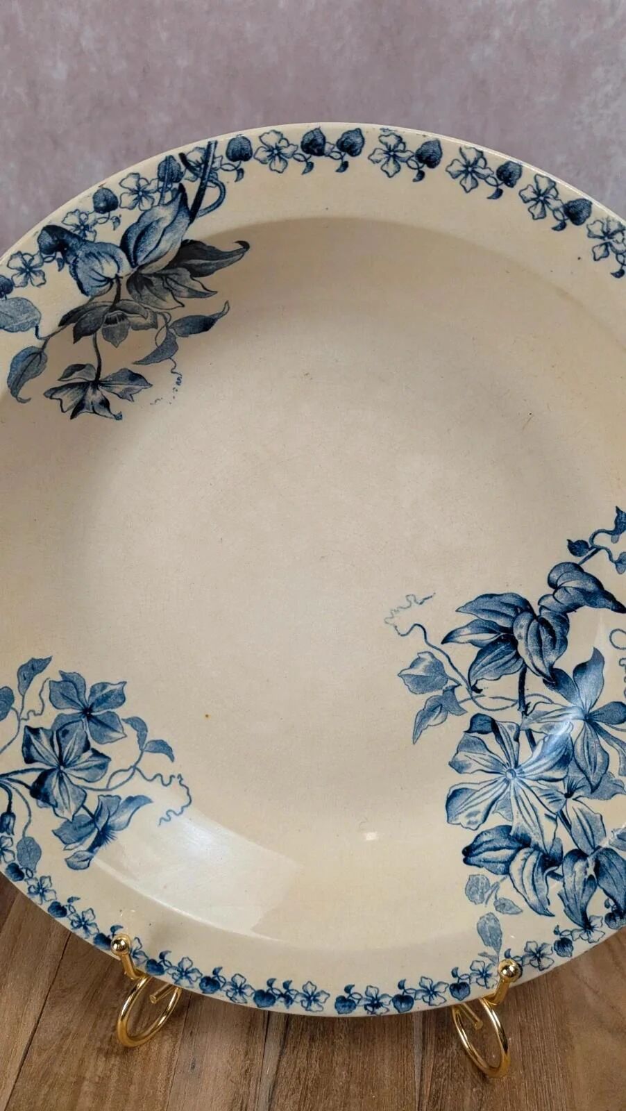 Old plate Vieillard & Cie Bordeaux – Model "clematis" Ironstone