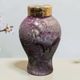 Small vase in Limoges porcelain – speckled purple decoration – Painted by Ma