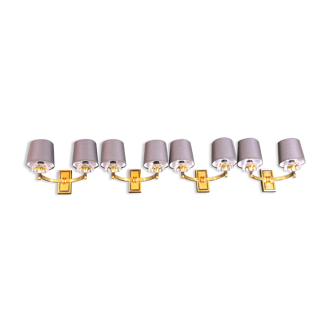 Mid 20th Century, Brass Sconces for Maison Arlus, France - Set of 4