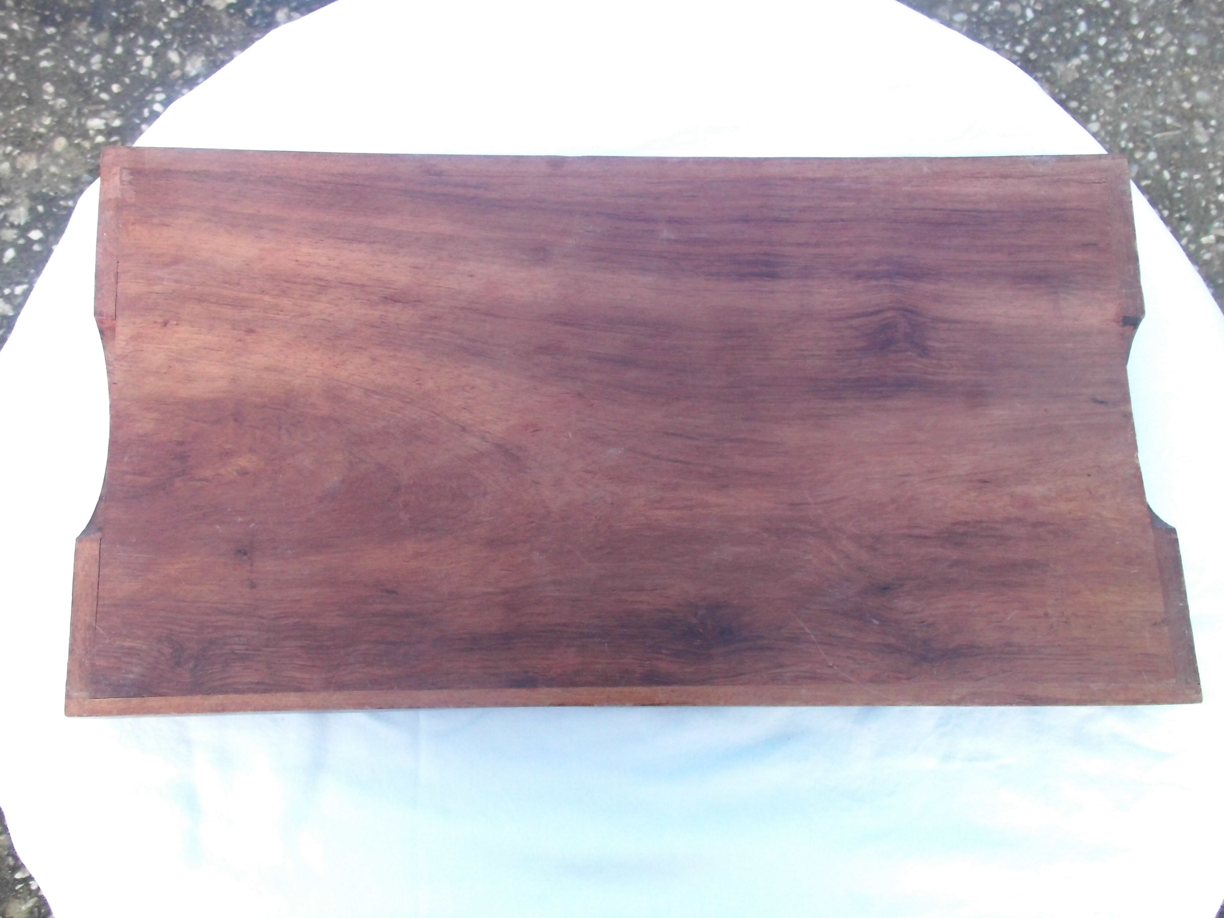 Exotic wooden tray carved Reunion Island