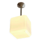 Suspension cubique opaline blanche Art déco Hauteur 44 cm Largeur 20 cm
