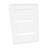 Wall-mounted plexiglass magazine rack