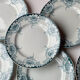 Six assiettes plates terre de fer 1900s St Amand Hamage Suzanne