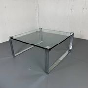 Chrome Steel and Glass Modernist Schmitt Draenert Coffee Table, 1970s