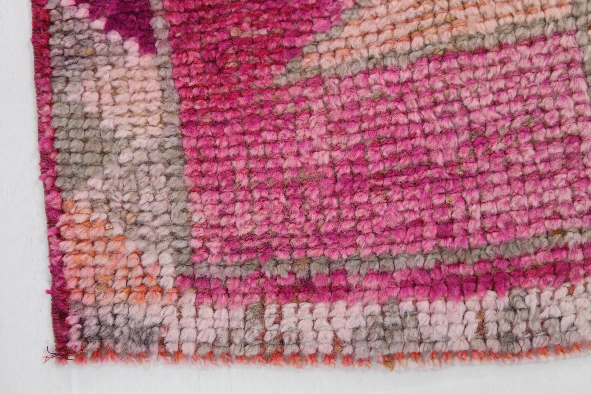 Pink Orange Turkish Runner Rug 100x302Cm