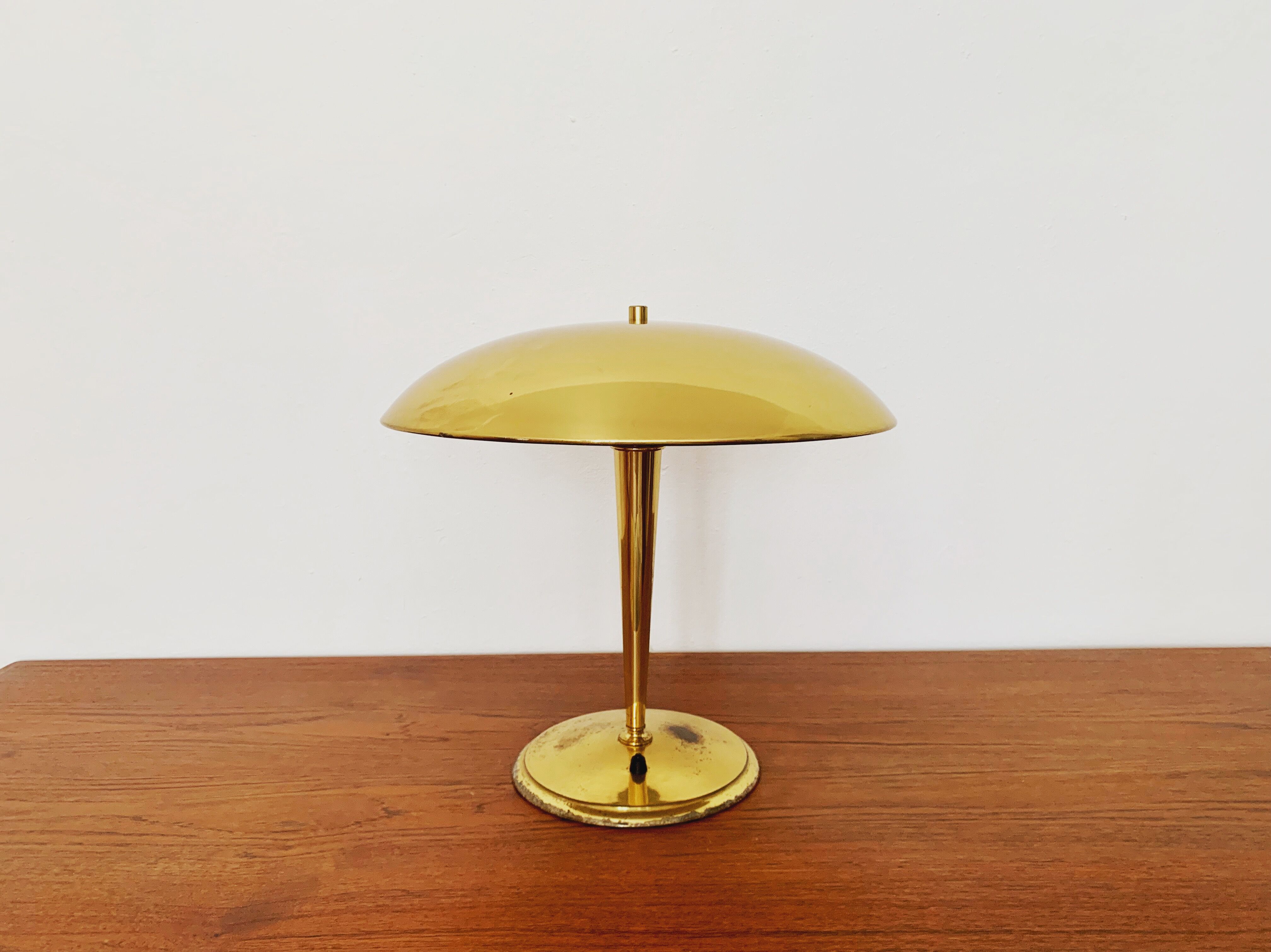Magnificent large Mid Century Modern brass table lamp