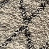 Long Berber hallway carpet Beni Ourain in wool 110x310 cm