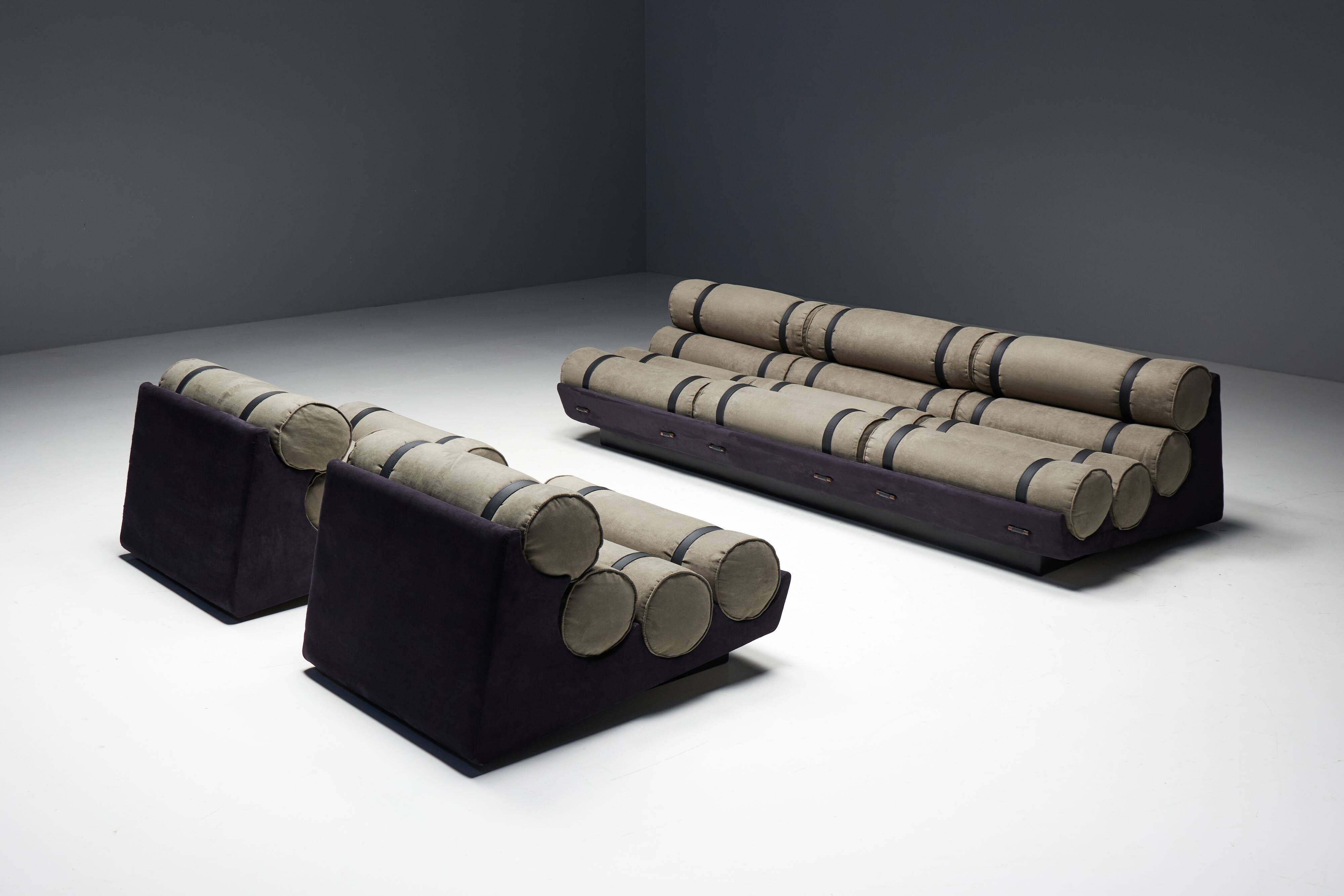 Mid-Century Cylindrical Sofa, Brazil, 1970s