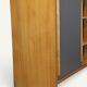 Vintage wooden sideboard with sliding doors – 1960s