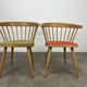 Pair of Baumann 740 office chairs, slatted models, 1960s