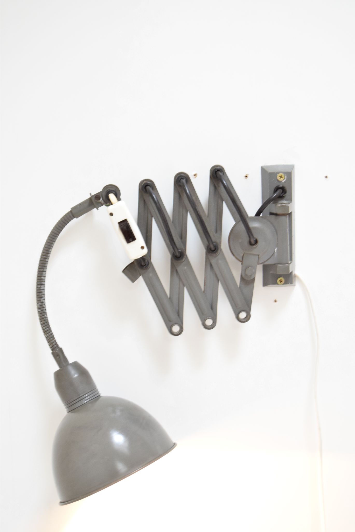 Adjustable Industrial Wall Lamp,Instala Decin,1960’s.