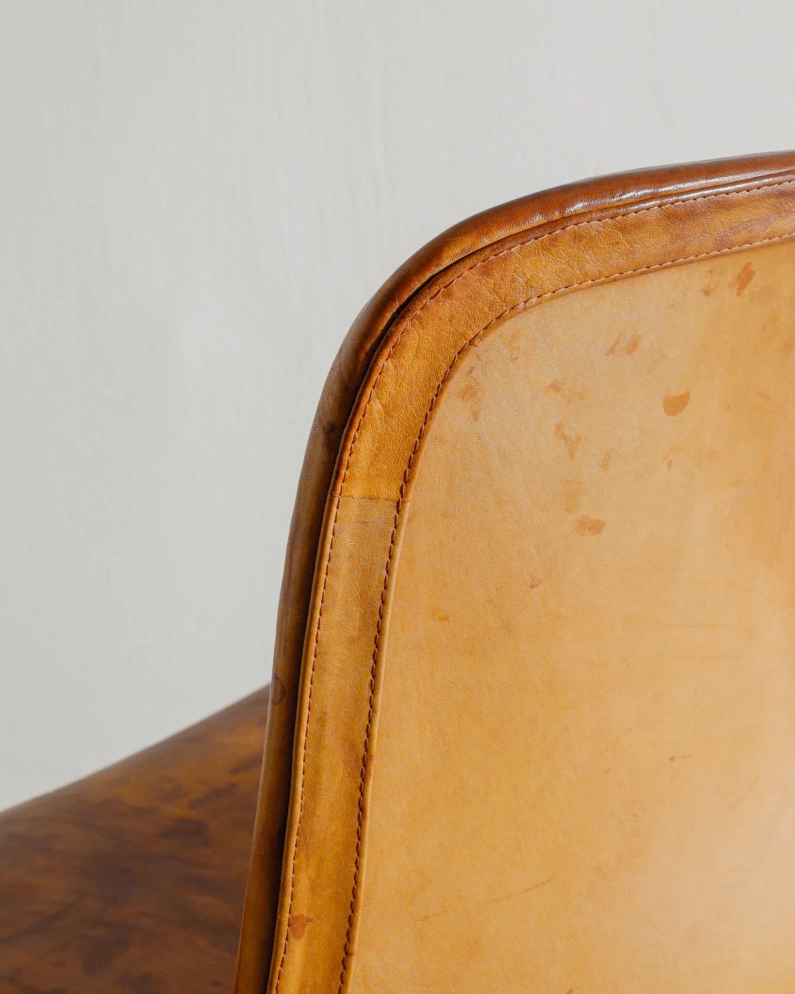 Set of Six Vintage Poul Kjaerholm PK-9 Dining Chairs Brown Leather, 1960s