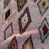 Moroccan bohemian Berber rug in multicoloured wool.