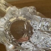 Vase / centrepiece in vintage sculptural crystal – organic star shape