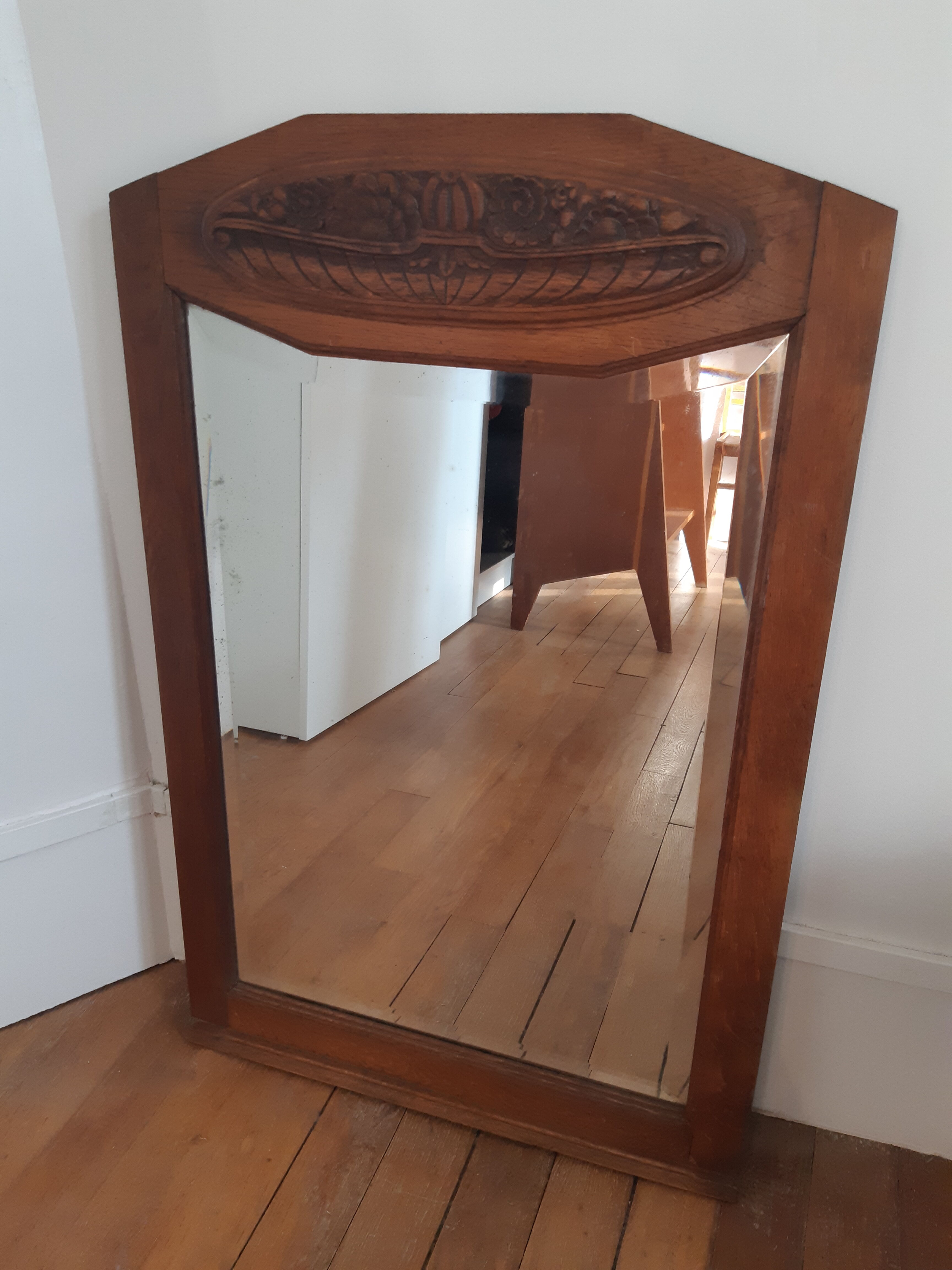 Miroir en bois art deco 63x90cm