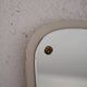 Decorative mirror with white painted wooden frame and gold details