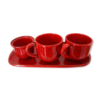 Cups and breakfast tray for 2
