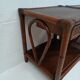 Pair of wooden bedside tables, bamboo and canning
