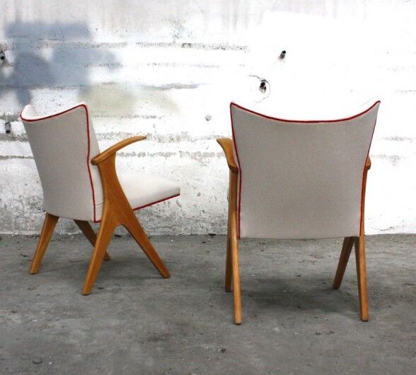 Fauteuil vintage beige clair