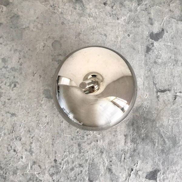 Vintage silver ice bucket apple