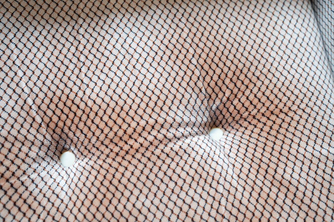 Pair of chenille armchairs 1970