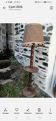 Vintage wooden floor lamp servant