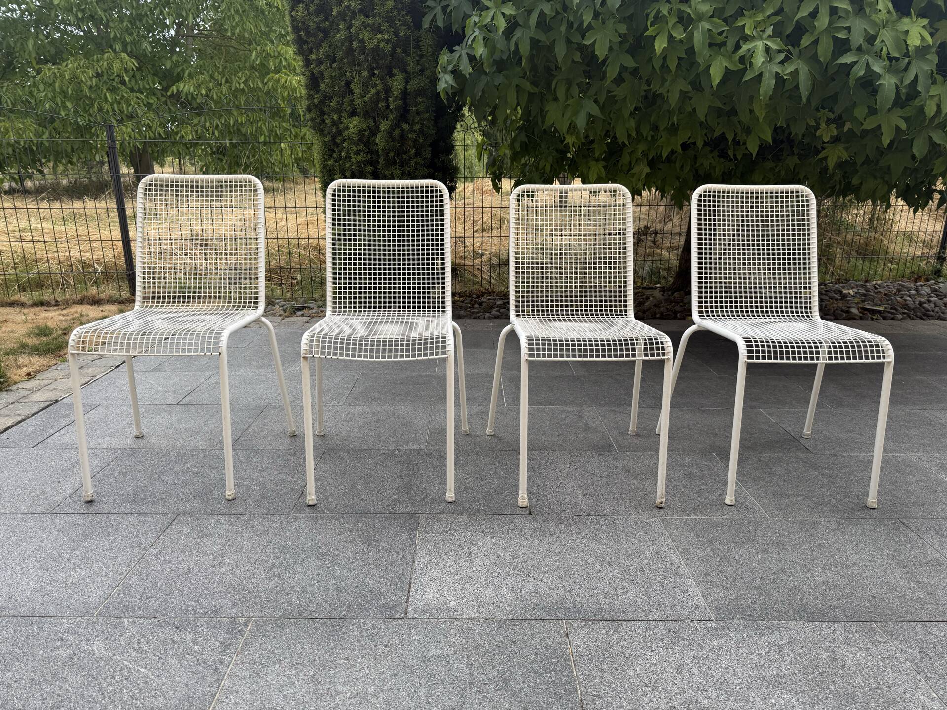 Set of 4 outdoor dining chairs from the 1970s.