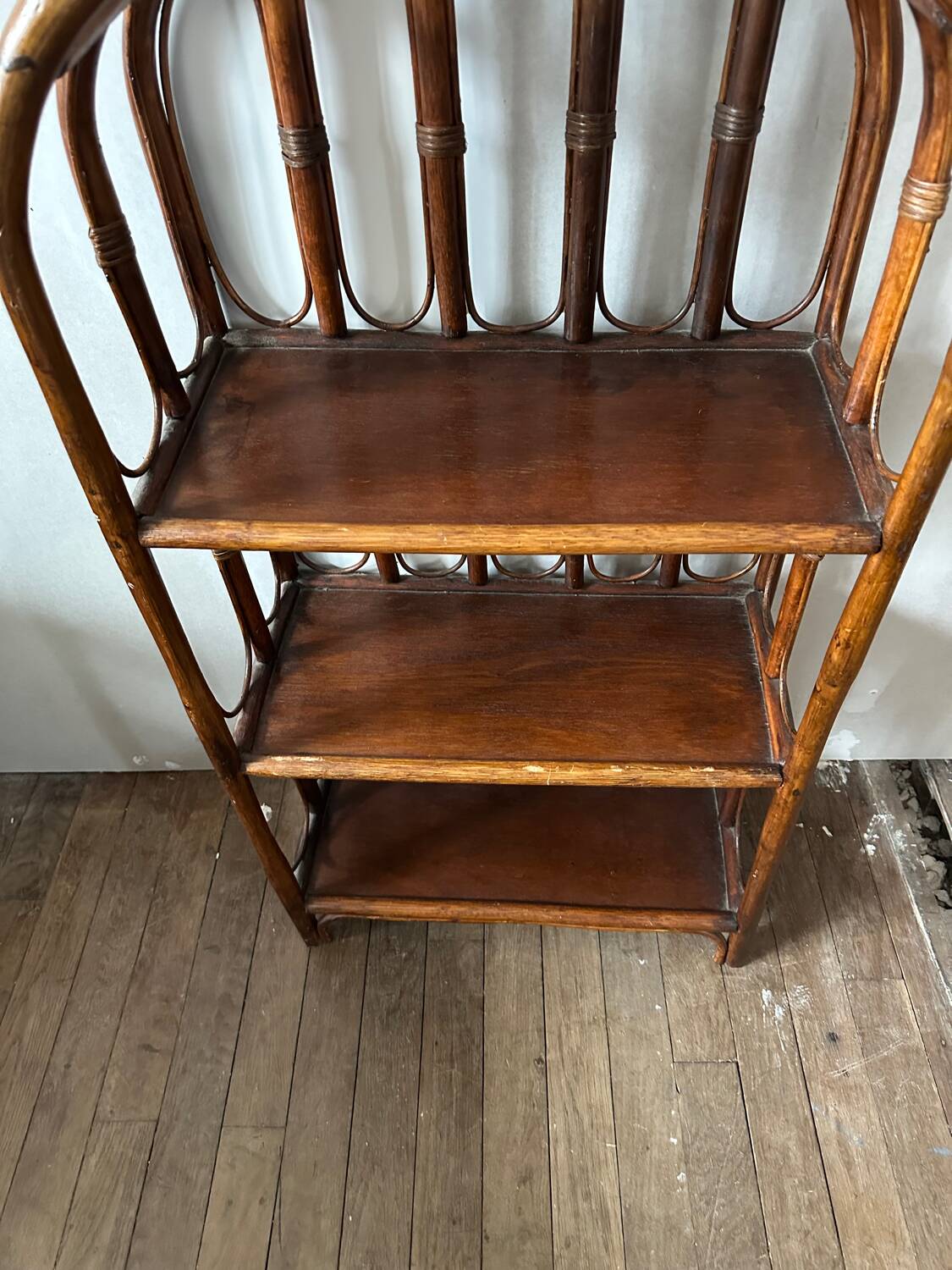 Bookcase, rattan, vintage