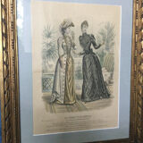 Engraving from 1889 in old frame