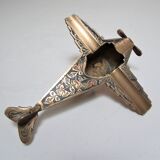 Vintage brass plane ashtray 70