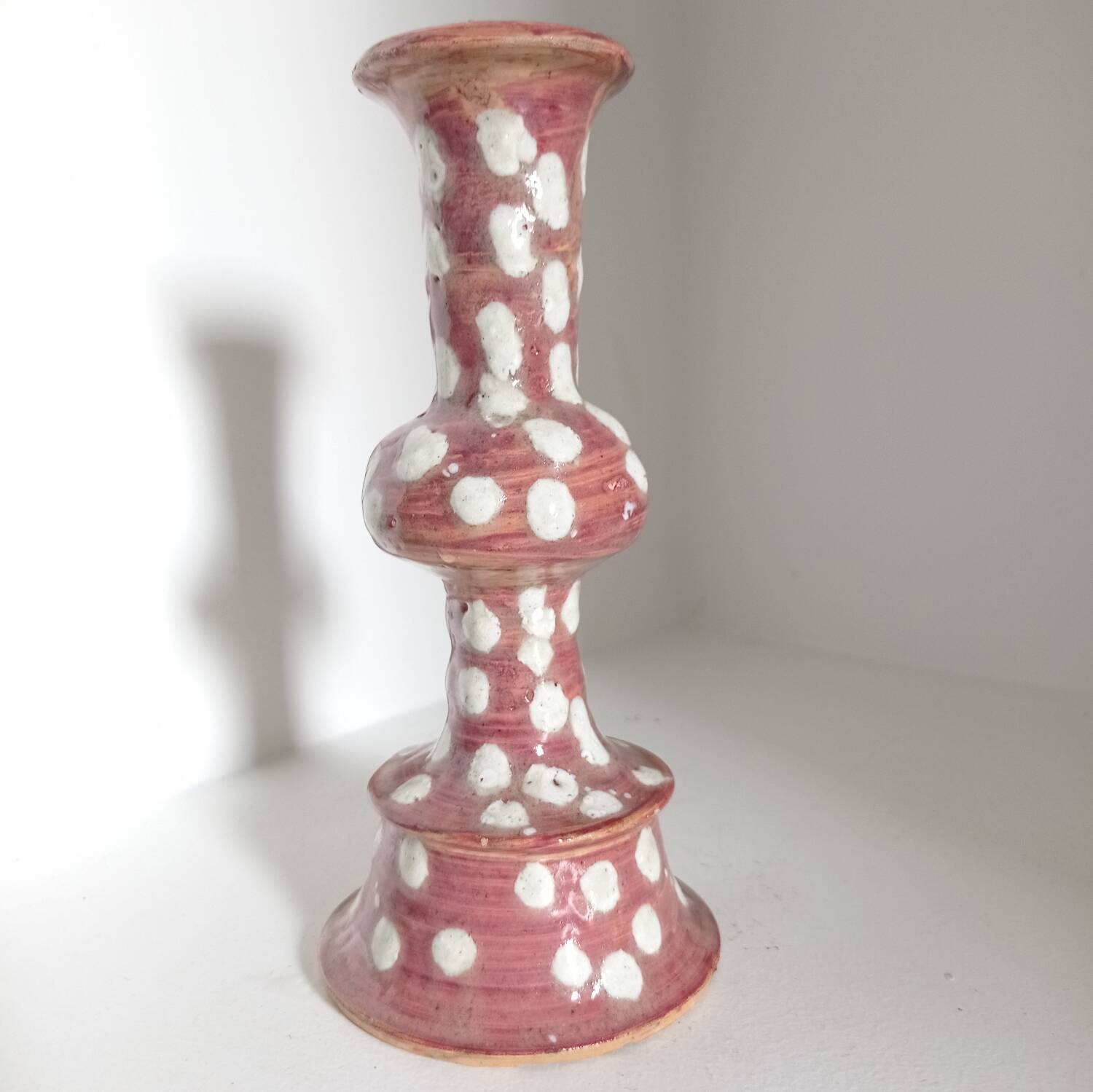 Ceramic polka dot candle holder