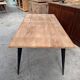 Old fir table with Tolix legs.