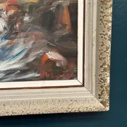 Oil on Canvas Original Swedish – 'Sea' by Holger Almquist – Signed – Vintage and Framed – 50 × 40 cm (19.7 in × 15.7 in)