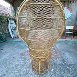 Fauteuil Emmanuelle en rotin vers 1960