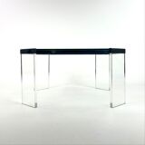 Table basse eightie's verre et plexiglas