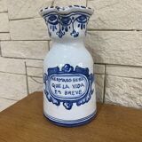 Glazed ceramic wine carafe. talavera sealed.