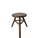 Turned wooden tripod stool