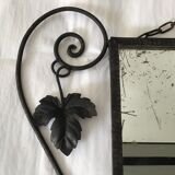 Art deco wrought iron mirror - 53x30cm