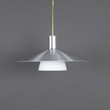 Suspension en métal design danois avec verre à lait, années 1980