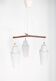 Scandinavian teak and opaline chandelier, Philips, 1960s