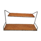 Double shelf Raoul Guys 50s wrought iron and wicker, vintage rattan