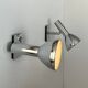 Pair of vintage adjustable wall lights, chrome-plated metal, France 1970