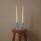 Ceramic candle holder candelabra candlestick handcrafted Abbaye ND country decoration