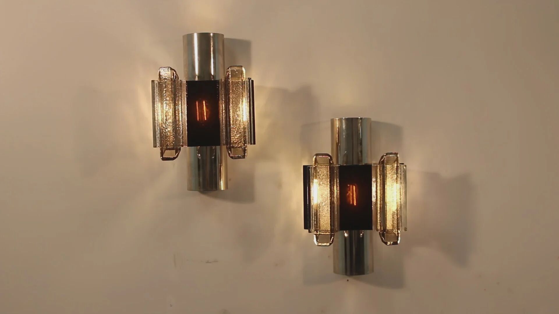 Danish Space Age wall sconces by Claus Bolby for Cebo Industri, 1970s