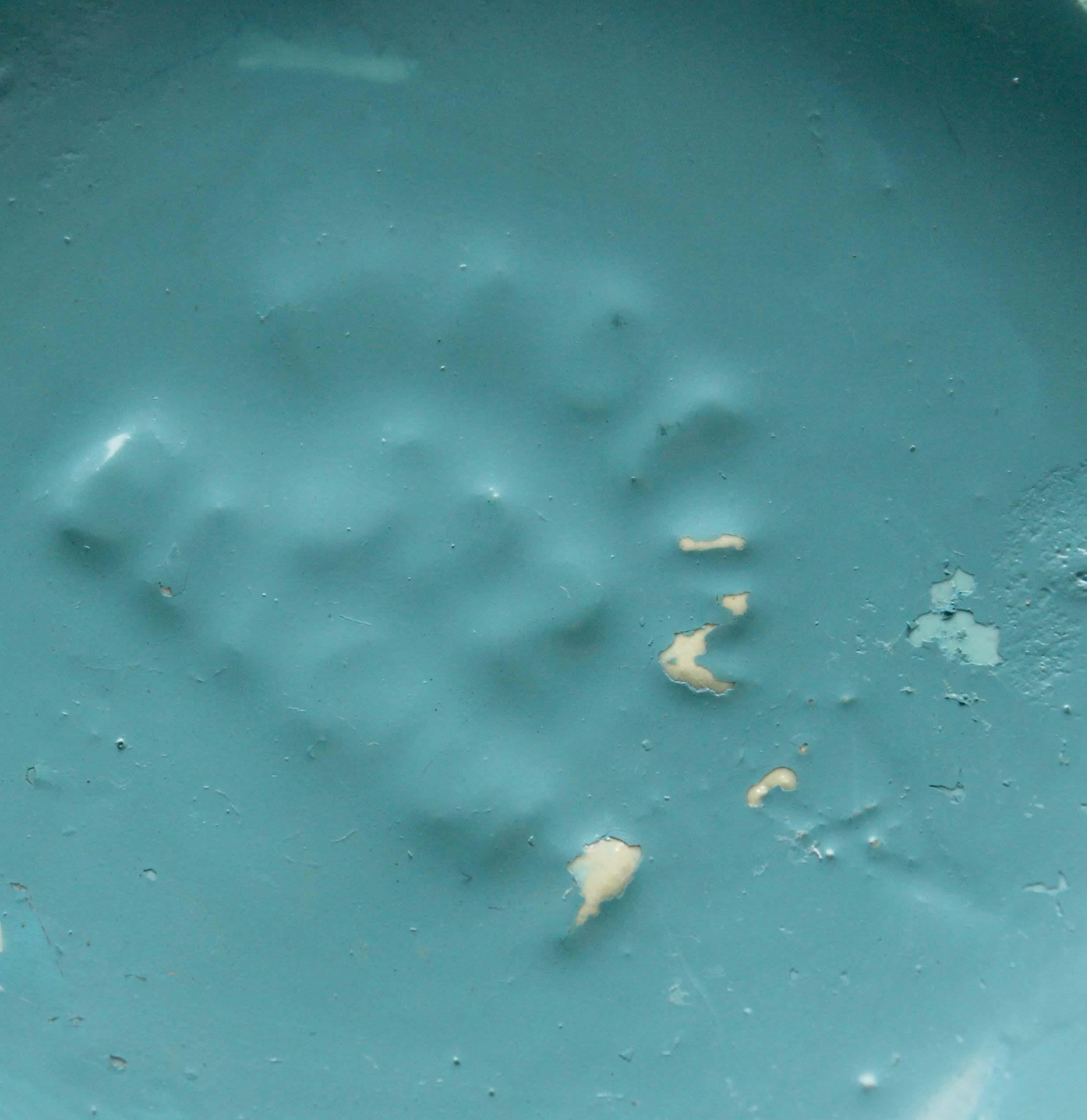 Ceramic pitcher glaze drop light blue, signed belgium